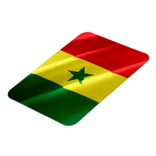 Senegal - Waving Flag - Magnet