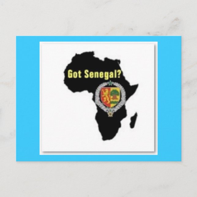 SENEGALER/SENEGALESISCHER FLAGGENFLAGGE T - SHIRT  POSTKARTE (Vorderseite)