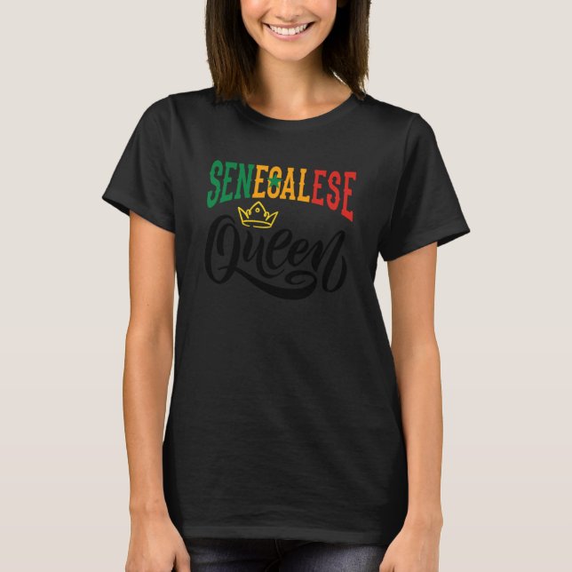Senegalese Queen Senegal Senegalese Senegal Flag T-Shirt (Vorderseite)
