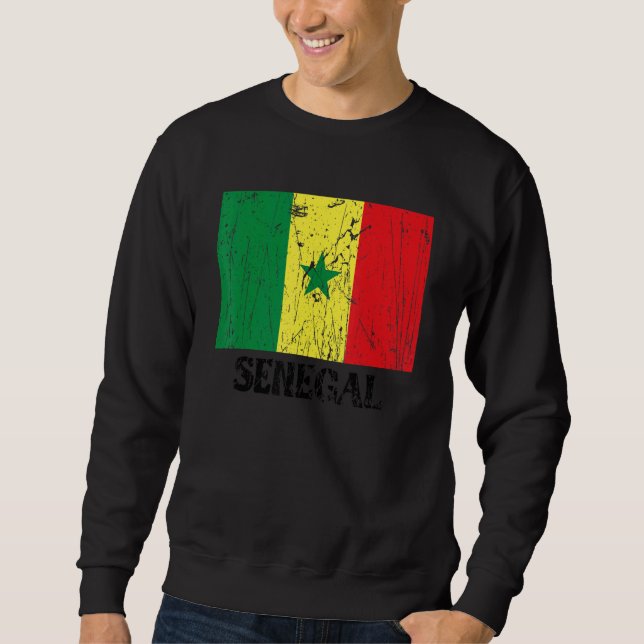 Senegalese Senegal Flag Pride Senegalese Flag Sweatshirt (Vorderseite)