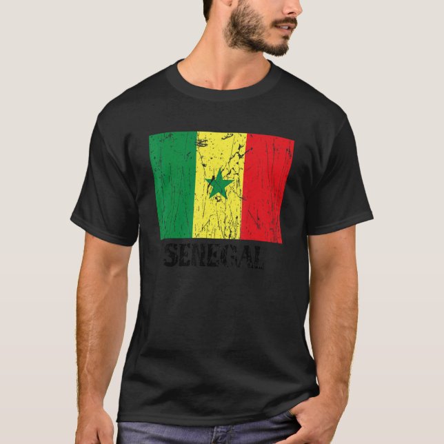 Senegalese Senegal Flag Pride Senegalese Flag T-Shirt (Vorderseite)