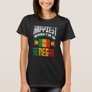 Senegalesische Flagge am glücklichsten, wenn ich i T-Shirt