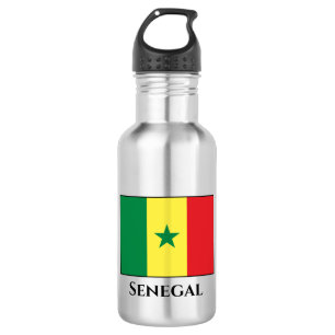 senegalesische Flagge Edelstahlflasche