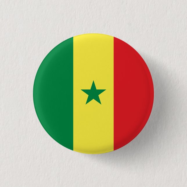 senegalesische Flagge, Flagge Senegals Button (Vorderseite)