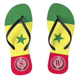 senegalesische Flagge Flip Flops