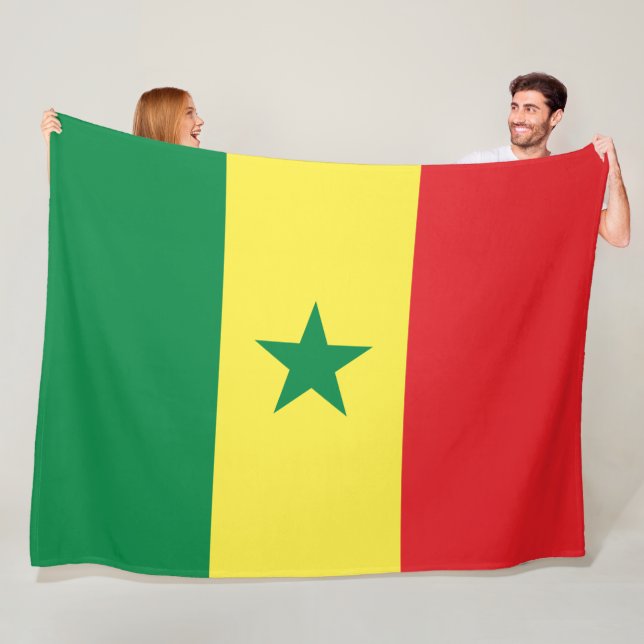 senegalesische Flagge (Senegal) Fleecedecke (Beispiel)