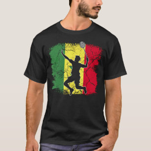 Senegalesischer Badmintonspieler Flagge Senegal T-Shirt