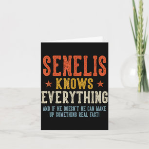 Senelis weiß alles Vatertag Retro Karte