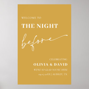 Senf die Nacht vor der Probe Begrüßungsunterschrif Poster