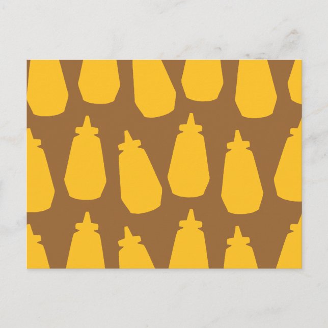 Senf Flaschen Postkarte (Vorderseite)