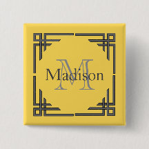 Senf-gelber grauer geometrischer