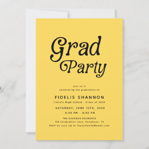 Senf Grad Party Retro Abschluss Einladung