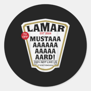 Senf Lamar TV Von Herzen nutzen - Senf Runder Aufkleber