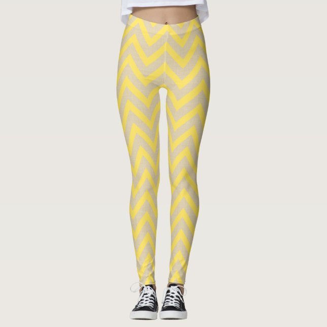Senf Spice Moods Chevrons Leggings (Vorderseite)