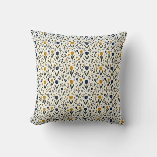 Senf-Tulpe Boho-Dekokissen Kissen