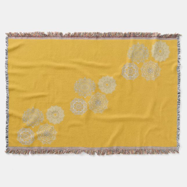 Senf und Mandalas Decke (Vorderseite)