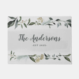 Senf- und Oliventresterfolien personalisiert Fußmatte