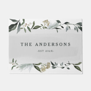 Senf- und Oliventresterfolien personalisiert Fußmatte