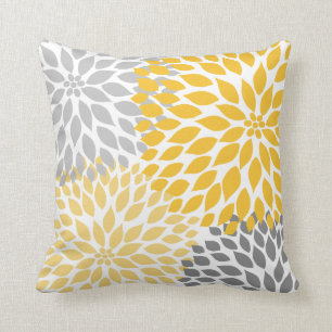 Senfgelb, abstrakt kissen