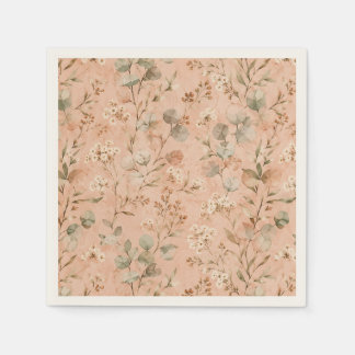 Senfgelb Blumen Vintage Rebe Botanischer Baby-Deck Serviette