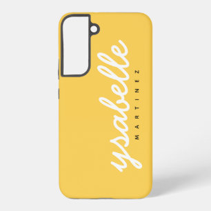 Senfgelb Einfach Fett Gedruckter Schriftname Samsung Galaxy Hülle