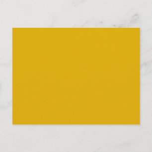 Senfgelb einfarbig postkarte