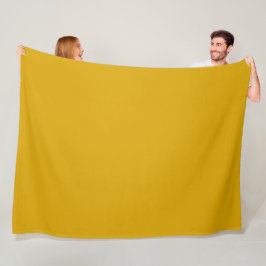 Senfgelb Fleecedecke