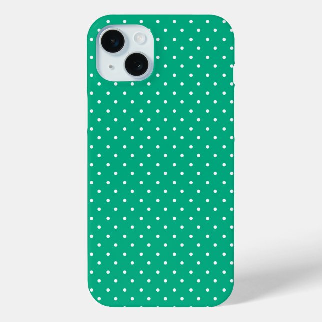 Senfgelb weiße Punkte Muster Untersetzer Case-Mate iPhone Hülle (Rückseite)