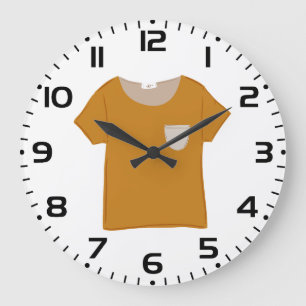 Senfgelbes minimalistisches Top Große Wanduhr