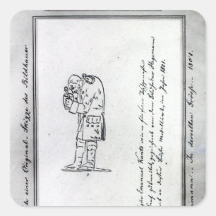Senfkant, 1801 quadratischer aufkleber