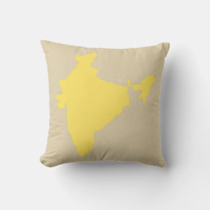 Senfkraut-Stimmungen Indien Kissen