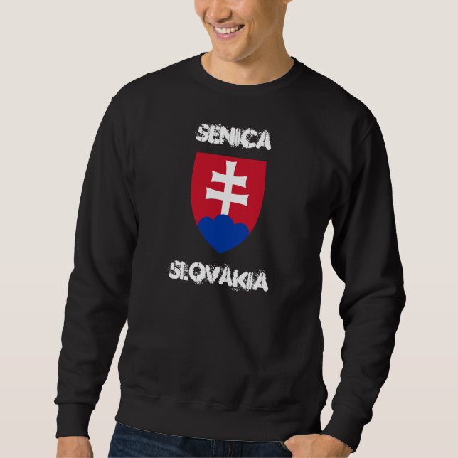 Senica, Slowakei mit Wappen Sweatshirt (Vorderseite)