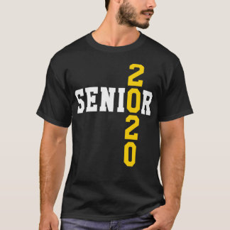 Senior 2020 Crossed Yellow and White Tet Class of T-Shirt