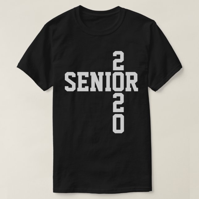 Senior 2020 white Text Class of 2020 T-Shirt (Design vorne)