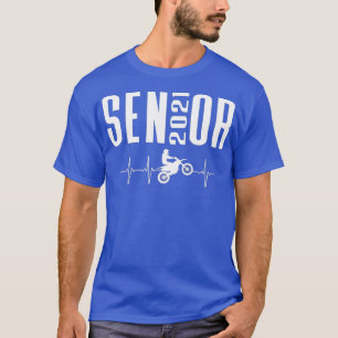 Senior 2021 Motocross Heartbeat Dirt Bike Rider T-Shirt
