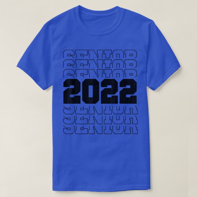 Senior 2022 Class of Abschluss Back to School Gra T-Shirt (Design vorne)