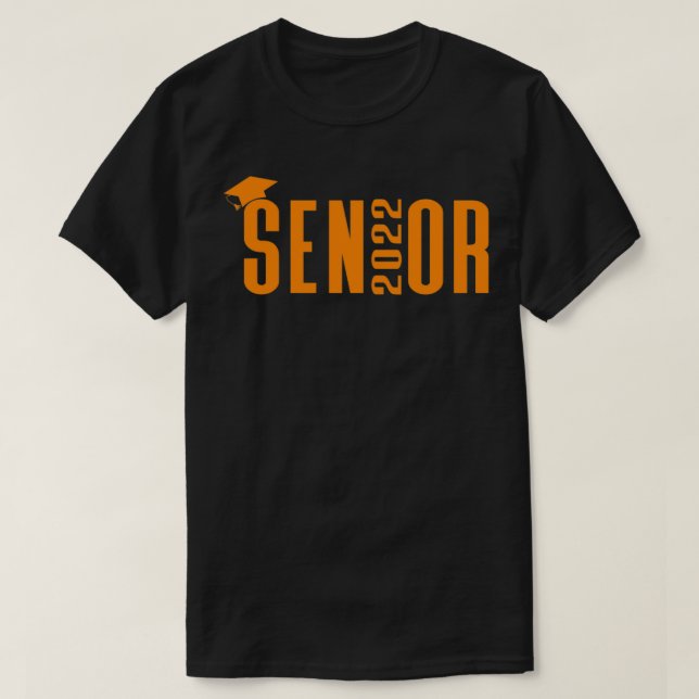 Senior 2022 Orange Abschlusskapsel-Design Pullover (Design vorne)