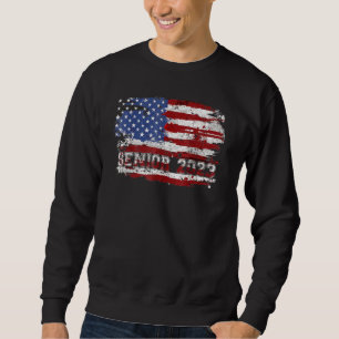 Senior 2023 America Flag Usa Patriotic America 4. Sweatshirt