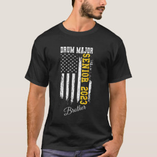 Senior 2023 Amerikanische Flagge Tambourmajor pass T-Shirt