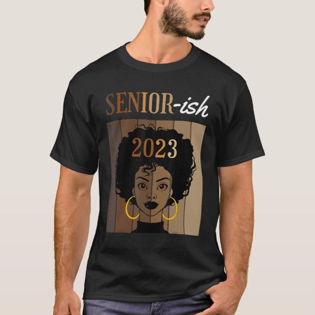 Senior 2023 Class Black Afro Melanin African Ameri T-Shirt (Vorderseite)