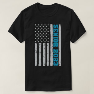 Senior 2023 US American Flag Abschluss Gift T-Shirt