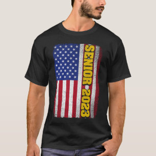 Senior 2023 US American Flag Abschluss Gift T-Shirt