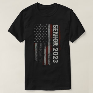 Senior 2023 US American Flag Abschluss Gift T-Shirt
