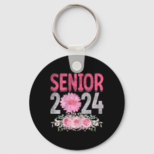 Senior 2024 Blume Abschluss Class of 2024 Women Schlüsselanhänger