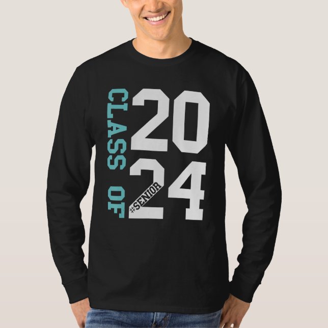 Senior 2024 Class of 2024 First Day Or Graduation  T-Shirt (Vorderseite)