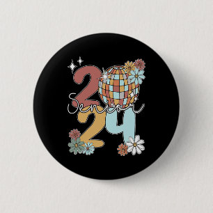 Senior 2024 Disco Balls Letzter Schultag Button