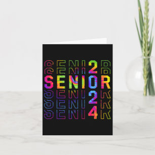 Senior 2024 Funny Krawatte-Farbstoff-Klasse des Ab Karte