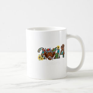 Senior 2024 Highland Cow Western Abschluss Class Kaffeetasse
