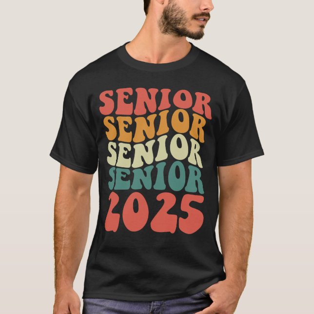 Senior 2025 Abschluss Class of 2025 Retro T-Shirt (Vorderseite)