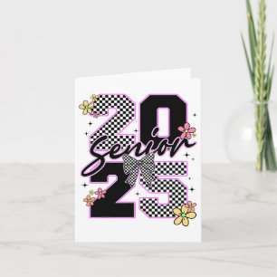 Senior 2025 Abschluss Coquette Bow Graduate Women Karte